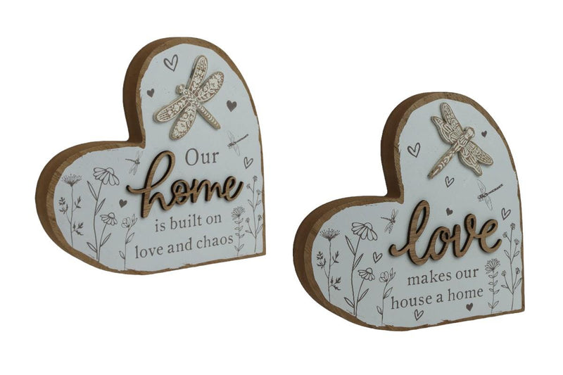 Small MDF word plaque Home or Love
