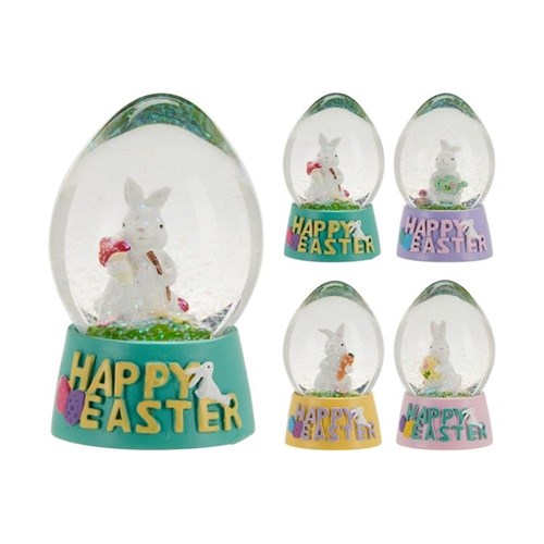 Easter bunny snow globe 10.8cm