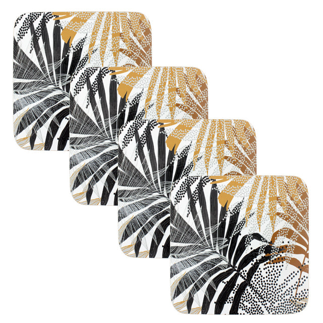 Autumn frond coasters set of 4