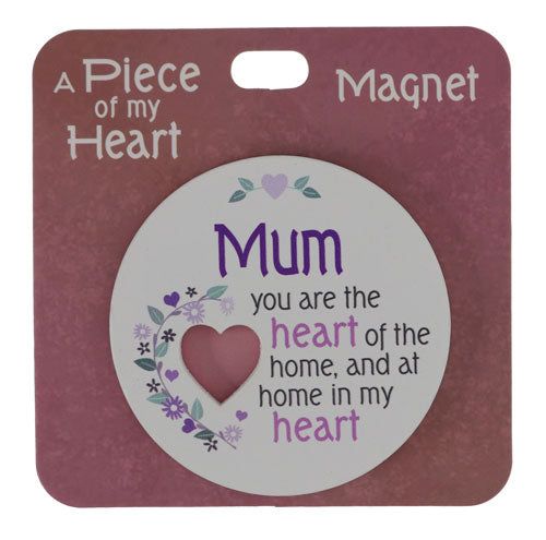 Mum themed fridge magnet with warm message