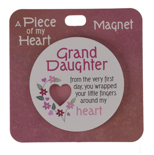 Fridge magnet celebrating a granddaughter with sweet quote