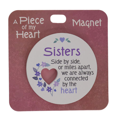 Sisters themed fridge magnet for photos and notes
