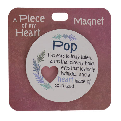 Pop themed fridge magnet with clear print