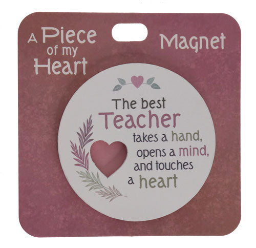 Appreciation fridge magnet with Best Teacher message