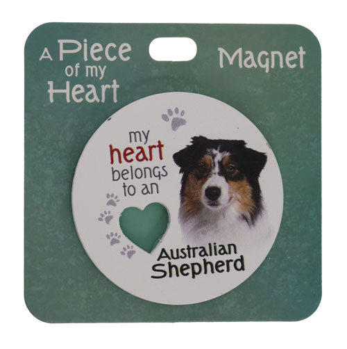 Australian Shepherd themed fridge magnet