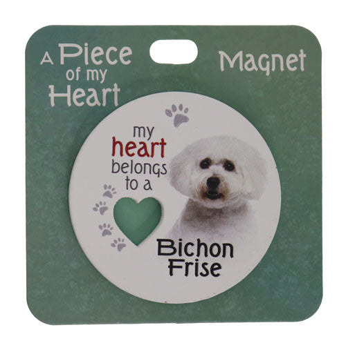 Bichon Frise themed fridge magnet