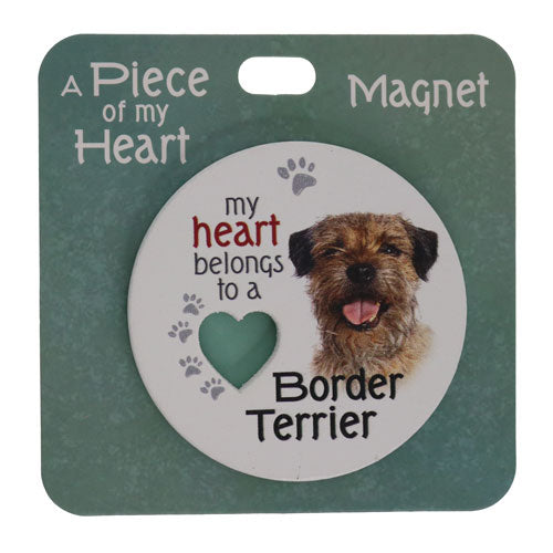 Border Terrier themed magnet for fridge or locker