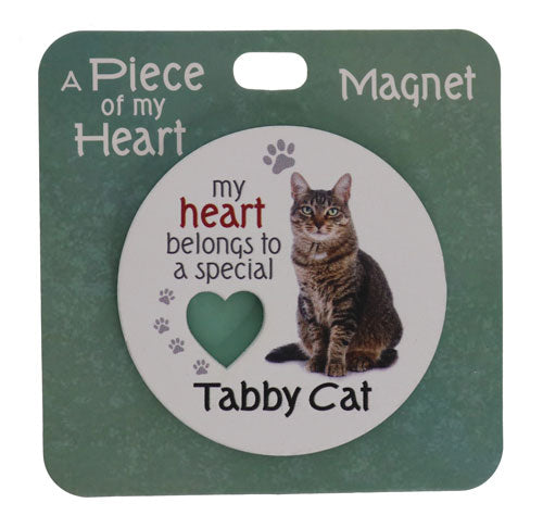 Tabby cat magnet for feline lovers.