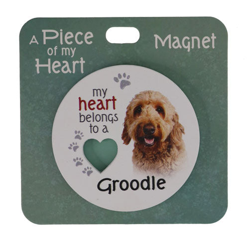 Groodle or Goldendoodle magnet for pet-themed décor.