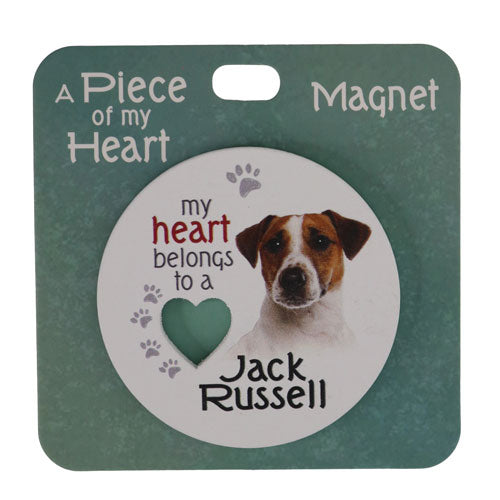 Playful Jack Russell magnet for dog lovers.