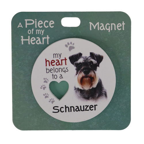 Schnauzer themed magnet for fridge or locker