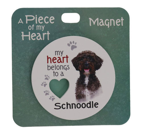 Schnoodle dog themed fridge magnet