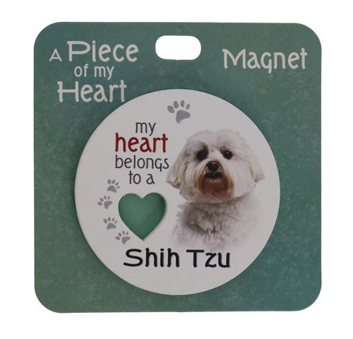 Shih Tzu themed fridge magnet with clear print