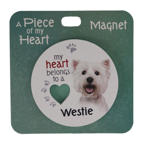 Fridge magnet featuring a Westie themed design