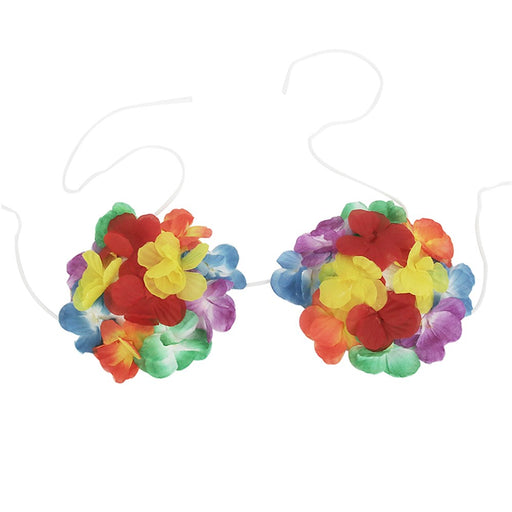 Colorful floral luau bra top