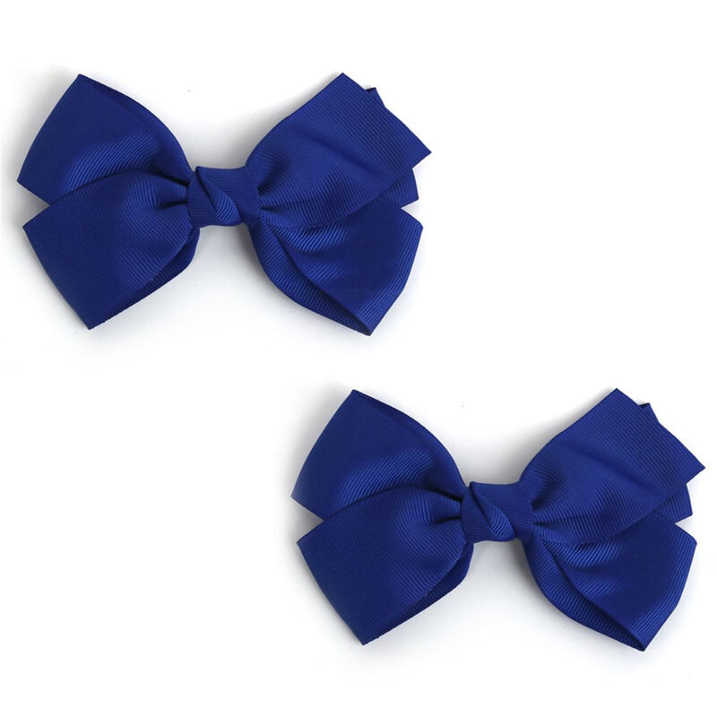 Two-pack blue bow hair clips