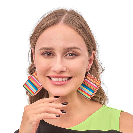 Retro TV costume earrings