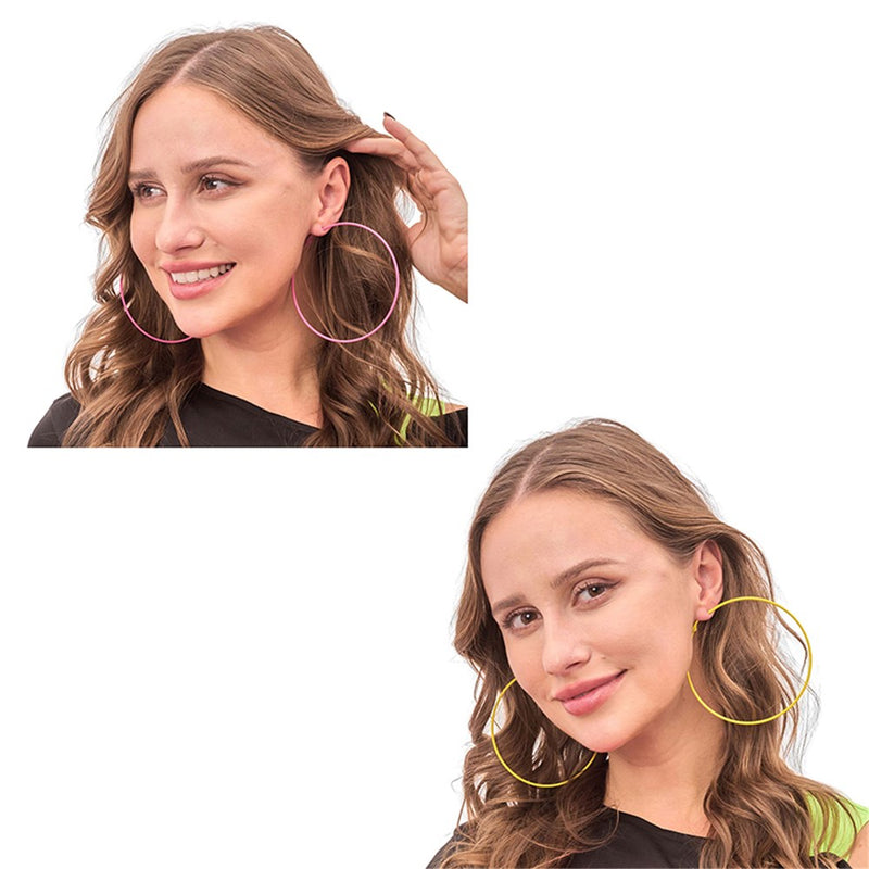 80s style hoop earrings costume