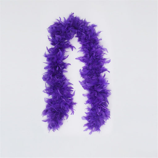 Purple feather boa costume accessory