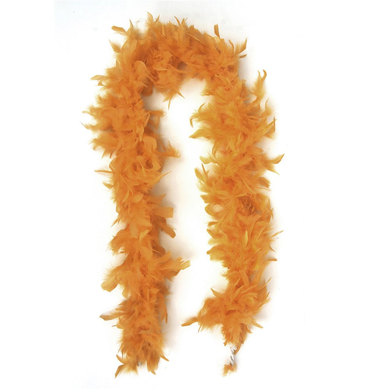 Orange feather boa 150cm