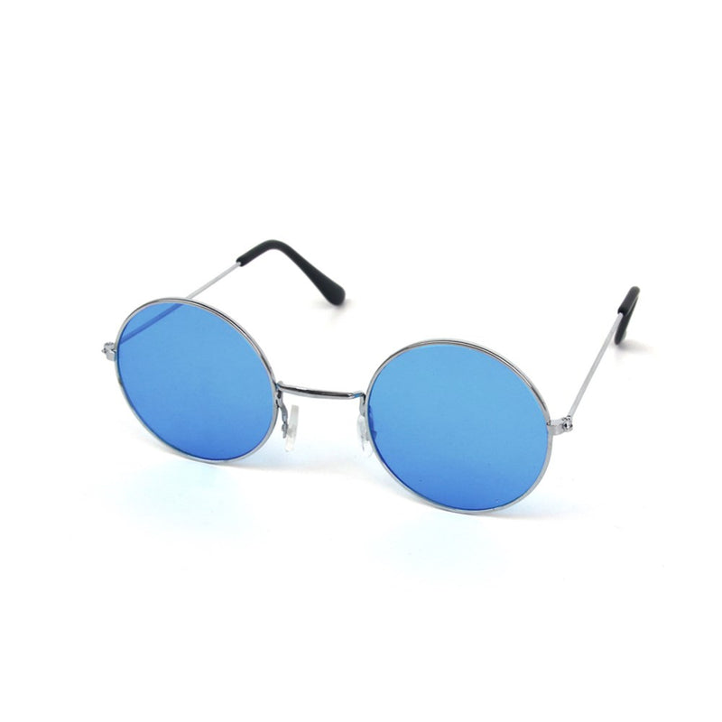 Blue hippie style tinted glasses