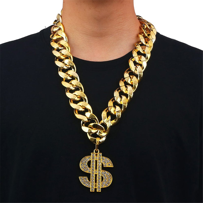Dollar sign bling necklace accessory