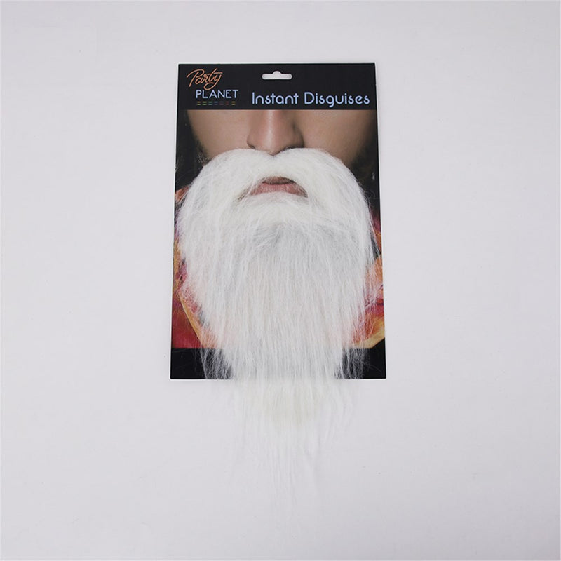 White viking beard accessory for costume wear
