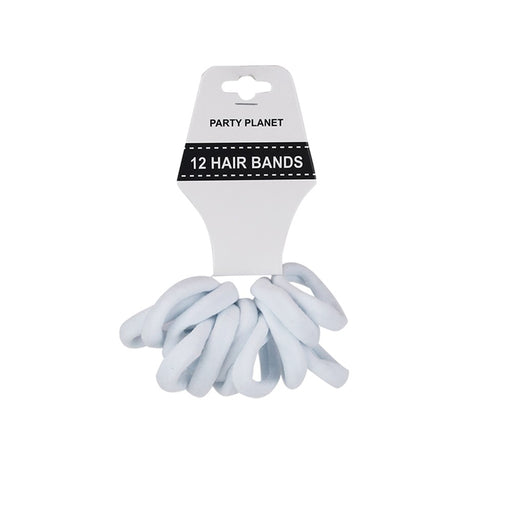 Crisp, uncolored stretchy tress tamers in a multi-pack