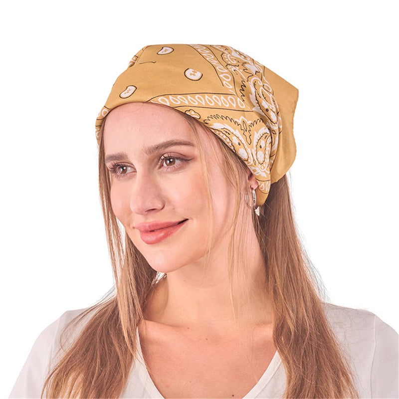 Gold bandana scarf 50x50cm for costume wear