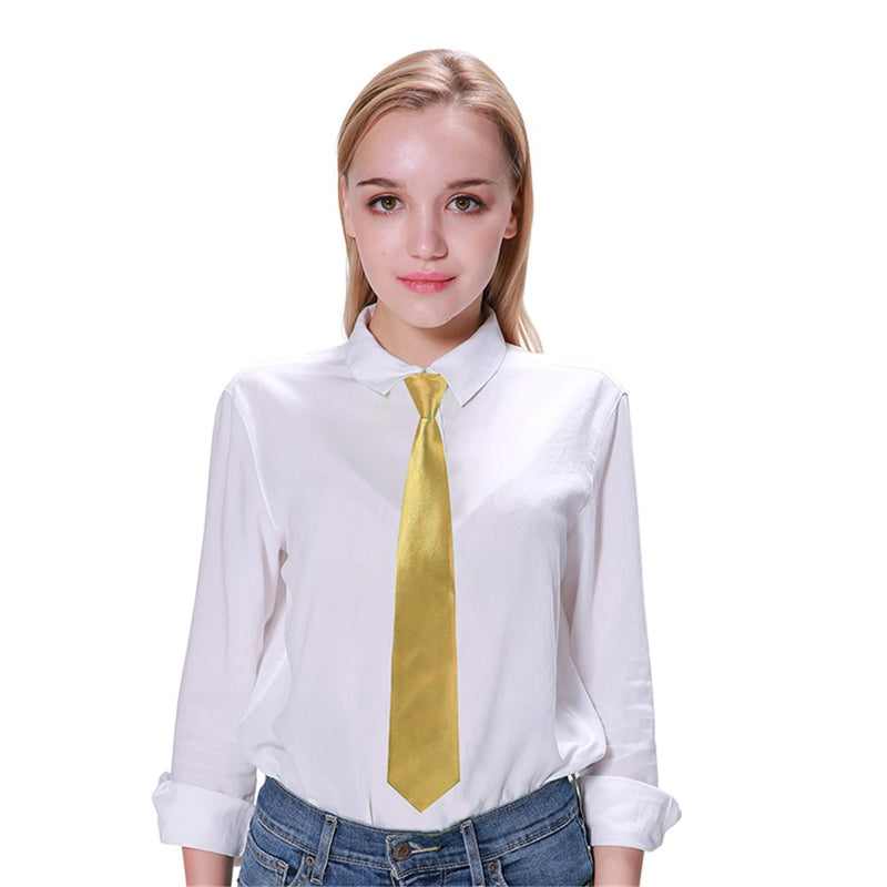 Metallic gold party tie accessory