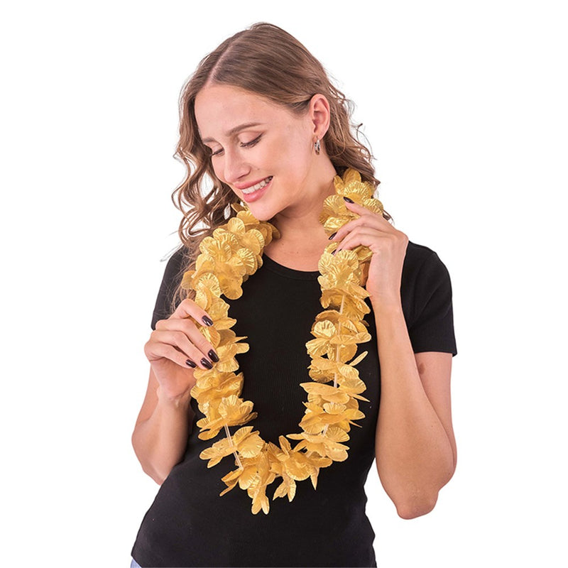 Metallic gold lei party accessory