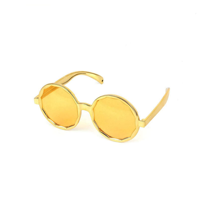 Gold party glasses for costume styling