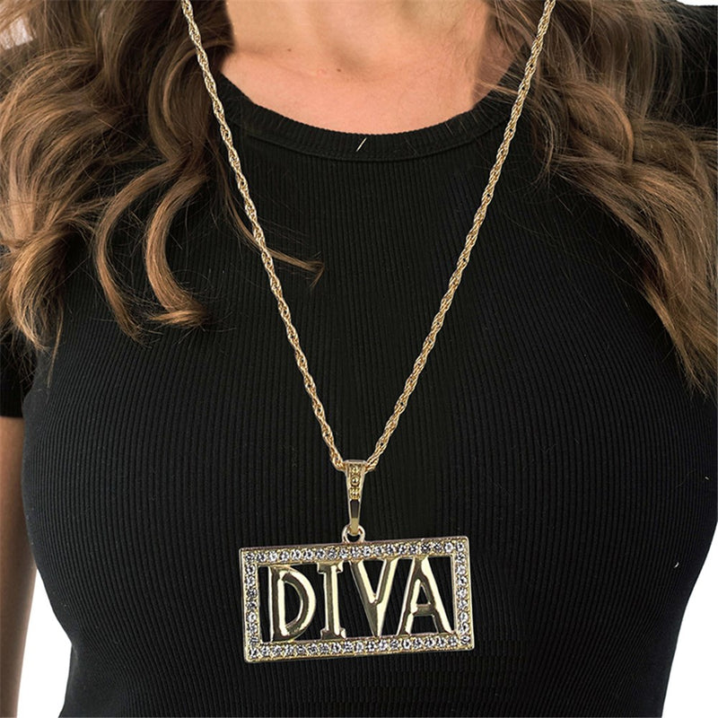 Sparkly diva bling costume necklace