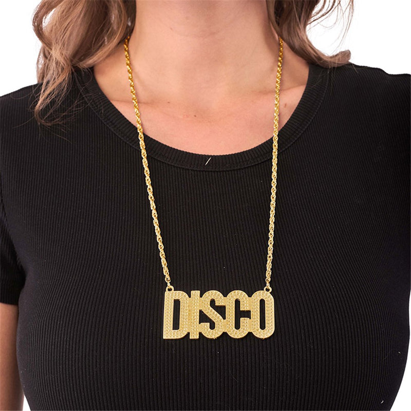 Disco bling necklace with sparkly party look
