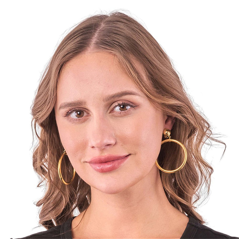 Gold hoop costume earrings