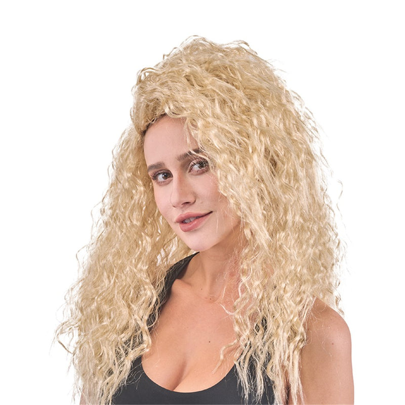 80s glamour wig with retro party styling