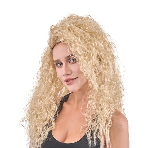 80s glamour wig with retro party styling