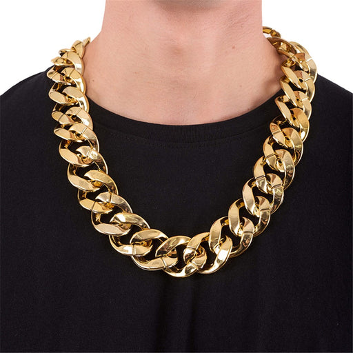 Chunky gold chain necklace for costume wear