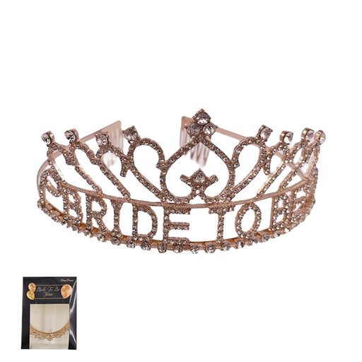 Rose gold bride to be tiara