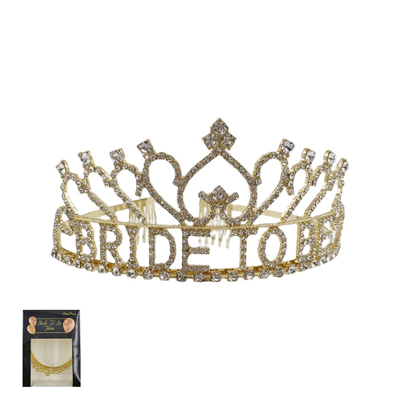 Gold bride to be tiara
