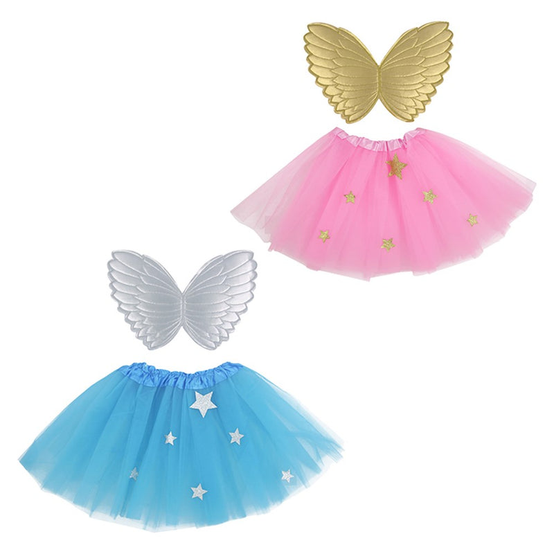 2 piece fairy wings and tutu costume set assorted