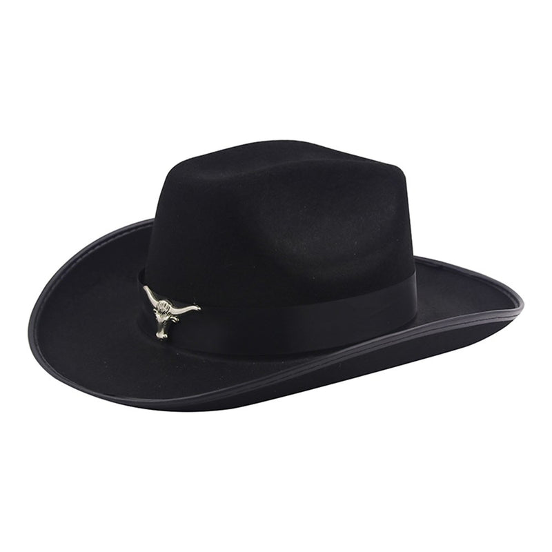 Black felt cowboy hat