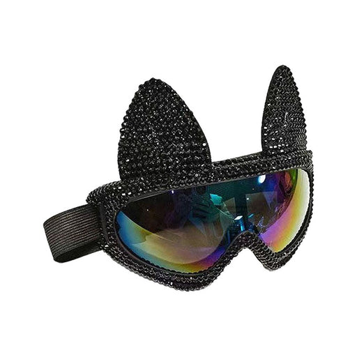 Black rhinestone cat eye glasses