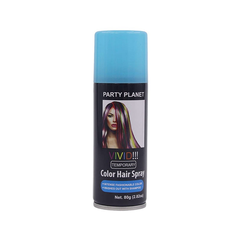 Blue temporary hair spray