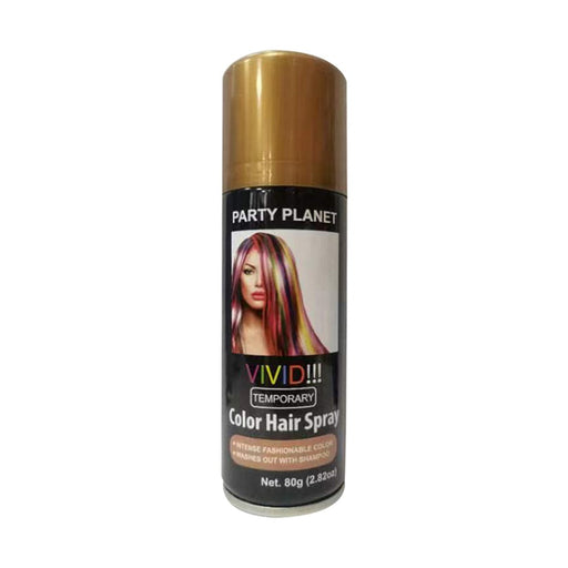 Gold temporary hair spray