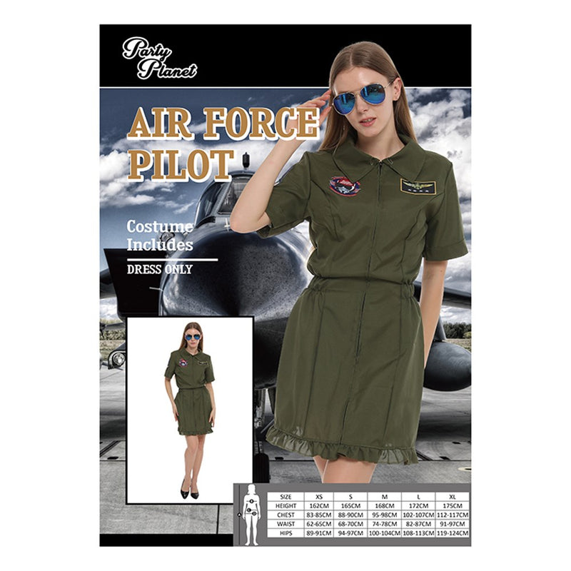 Womens military pilot costume size L