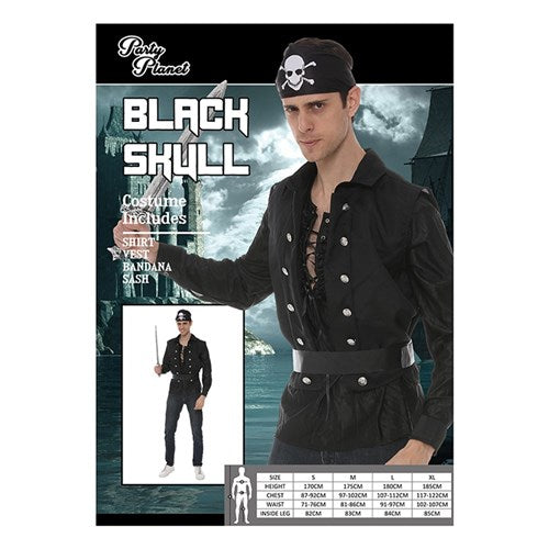 Black Costume Skull-M