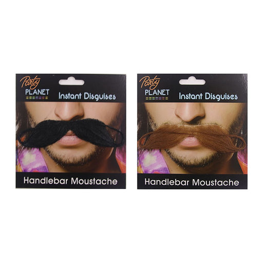 Handlebar style fake mustache