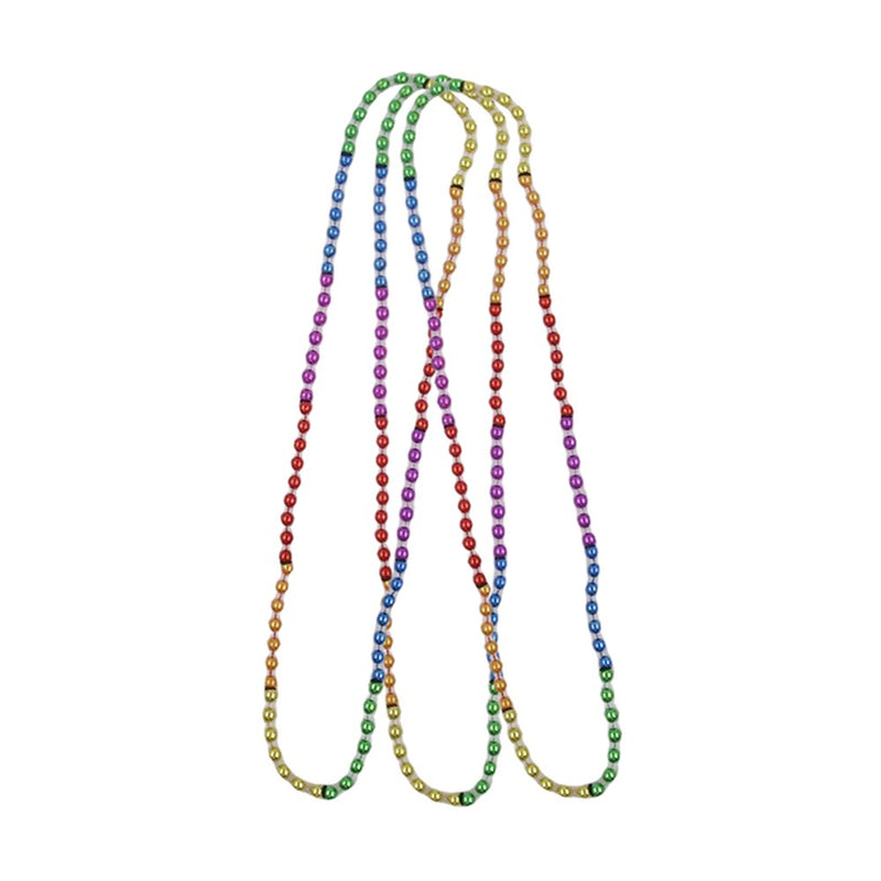 Rainbow beaded necklaces 3 pack