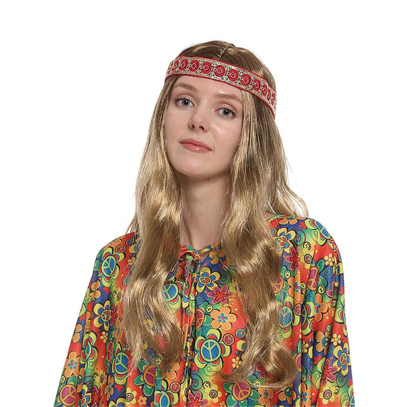 60s hippie wig and headband costume